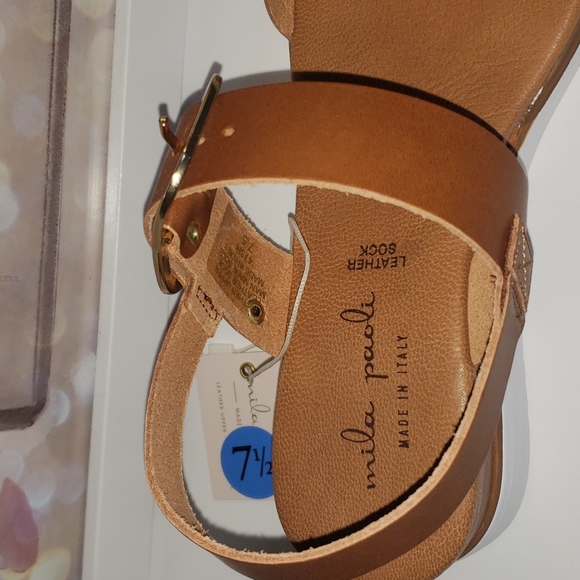 Platform sandals, made of leather from the brand Mila - Picture 4 of 8